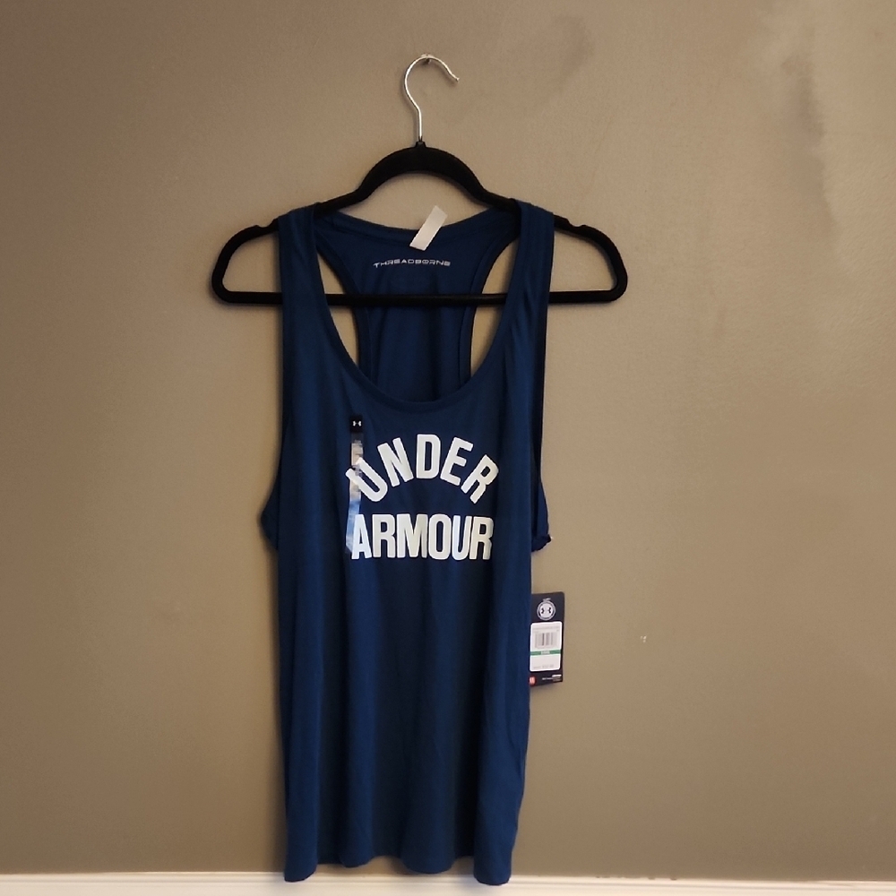 NWT Under Armour Navy Sleeveless Top